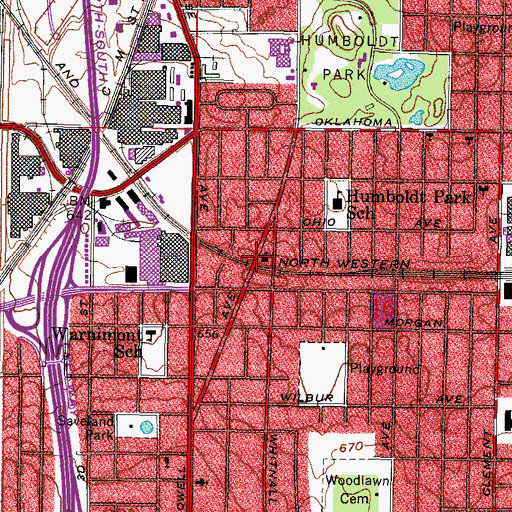 Topographic Map of Lutheran Chapel of the Cross, WI