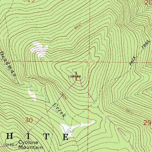 Topographic Map of Riley Mountain, CO