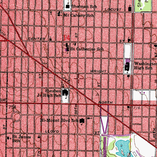 Topographic Map of Milwaukee Jewish Home tor the Aged, WI