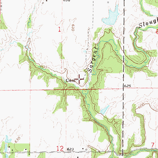 Topographic Map of McClure Cemetery, IL