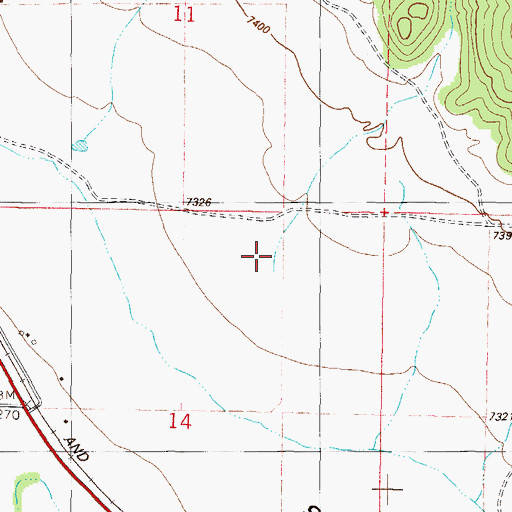 Topographic Map of Sunnyside Park Ditch, CO