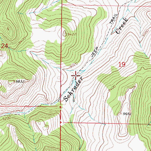 Topographic Map of Sunday Gulch, CO