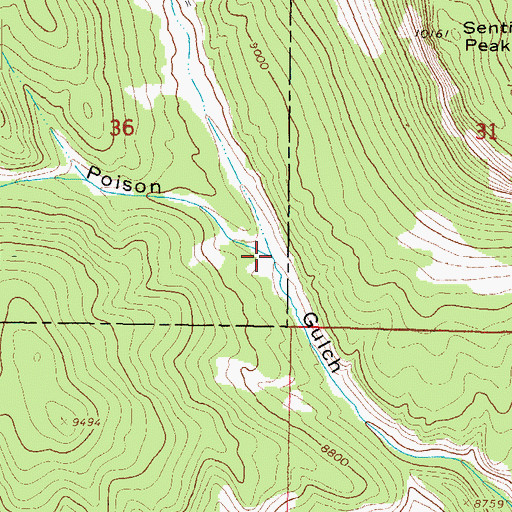 Topographic Map of Salt Canyon, CO