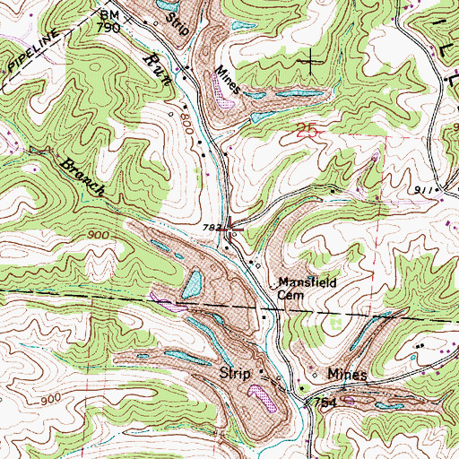 Topographic Map of Lysander Post Office (historical), OH