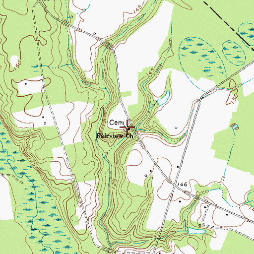 Topographic Map of Fairview Church Cemetery, SC