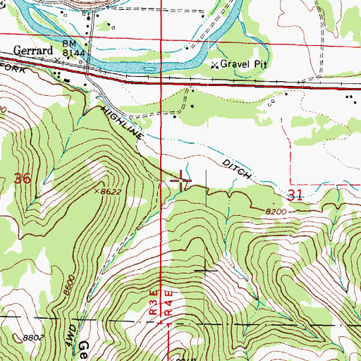 Topographic Map of Gerrard Gulch, CO