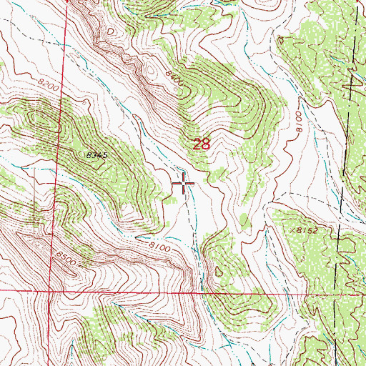 Topographic Map of Barrel Spring, CO