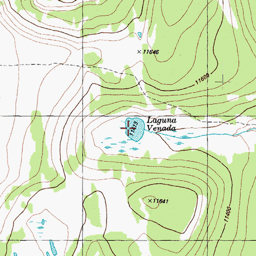 Topographic Map of Laguna Venado, CO