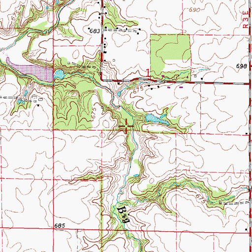Topographic Map of Fort Daniel Conservation Area, IL