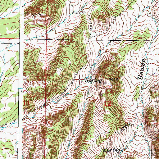 Topographic Map of Sanderson Spring, CO
