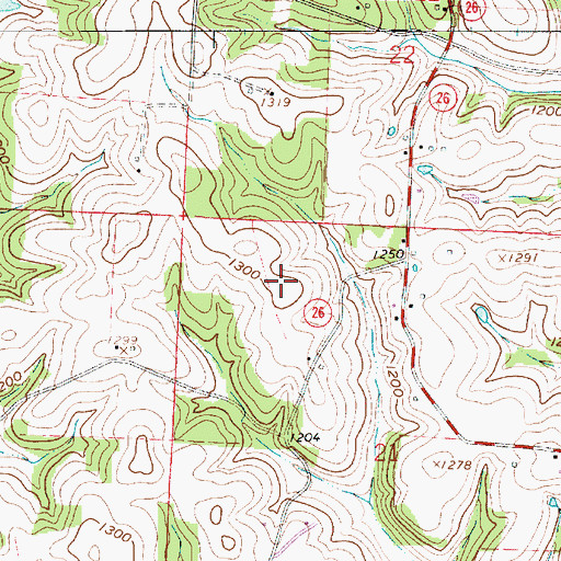 Topographic Map of Tacoma Post Office (historical), OH