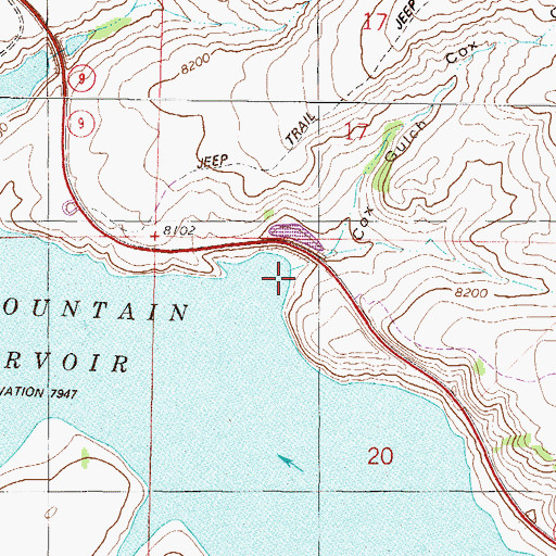 Topographic Map of Cox Gulch, CO