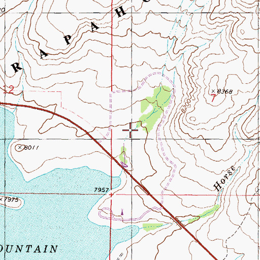 Topographic Map of Cow Camp Creek, CO