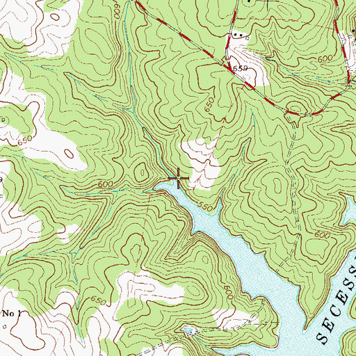 Topographic Map of Mulberry Creek, SC