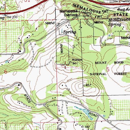 Topographic Map of McClure Hill, OR