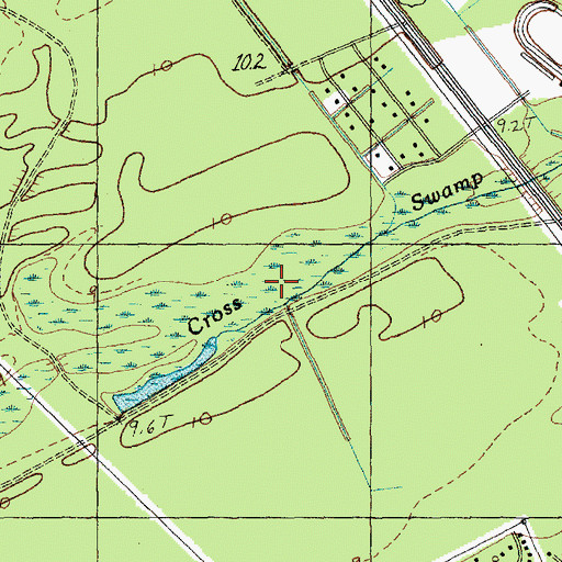 Topographic Map of Gross Swamp, SC