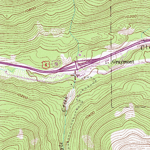 Topographic Map of Bakerville, CO