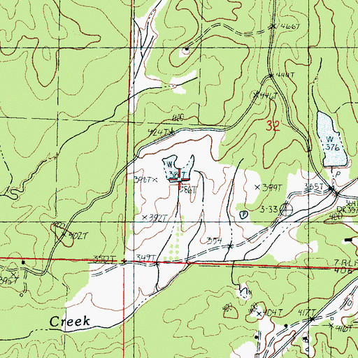 Topographic Map of Horseshoe Lake, MS