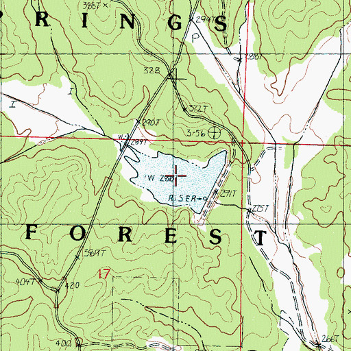 Topographic Map of Organ Lake, MS