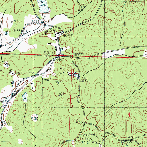 Topographic Map of Jordan Pond, MS