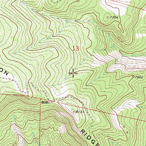 Topographic Map of Jack Spring, CO