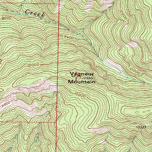 Topographic Map of Vagneur Mountain, CO