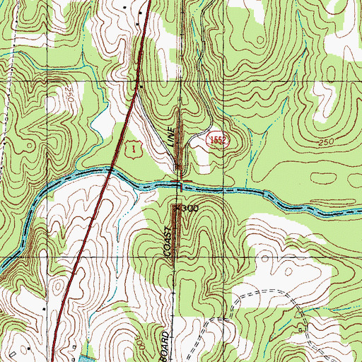 Topographic Map of Railroad Bridge, NC