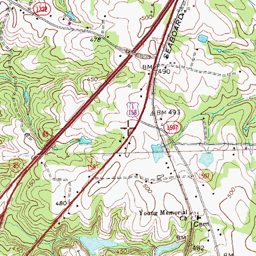 Topographic Map of Taroano, NC
