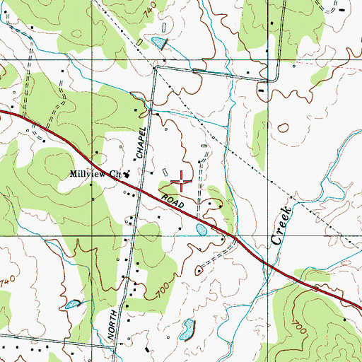 Topographic Map of Trinity County Park, TN