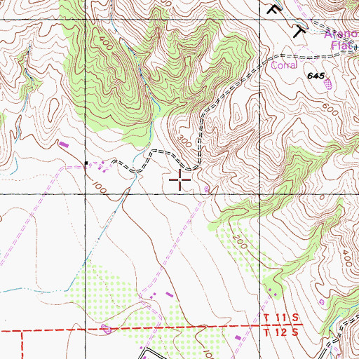 Topographic Map of Arano Canyon, CA