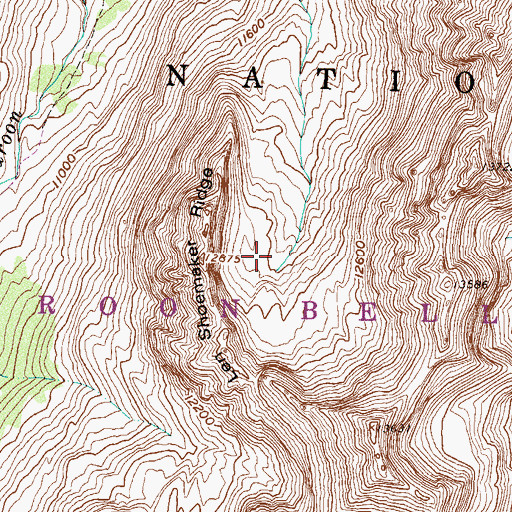 Topographic Map of Len Shoemaker Ridge, CO