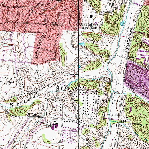 Topographic Map of Sevenmile Park, TN