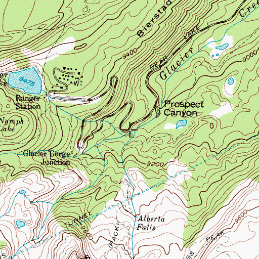 Topographic Map of Tyndall Creek, CO