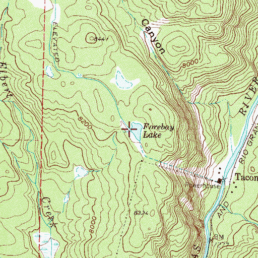 Topographic Map of Forebay Lake, CO