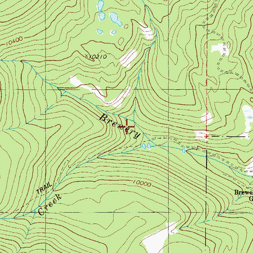 Topographic Map of Antora Creek, CO
