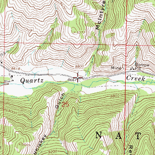 Topographic Map of McIntyre Gulch, CO