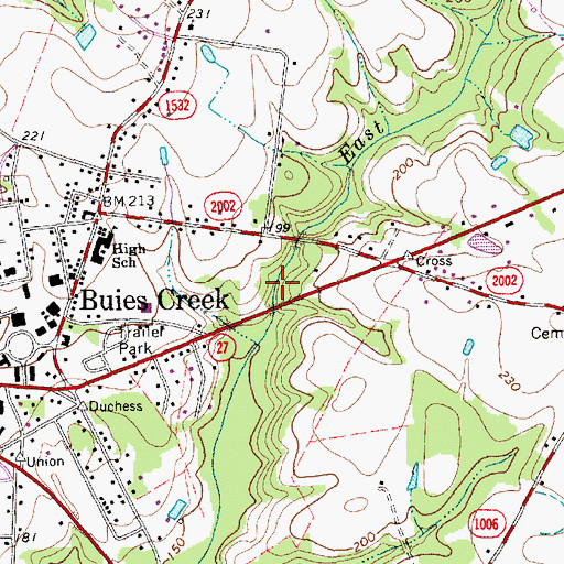 Topographic Map of Norman Urquhart Gristmill, NC