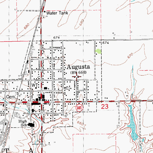 Topographic Map of Faith Lutheran Church, IL