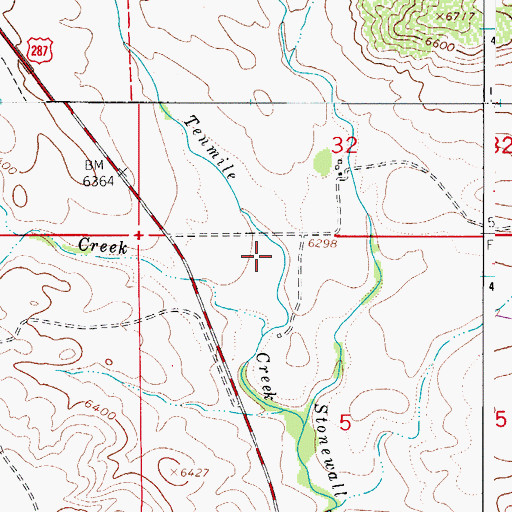Topographic Map of Lonetree Creek, CO