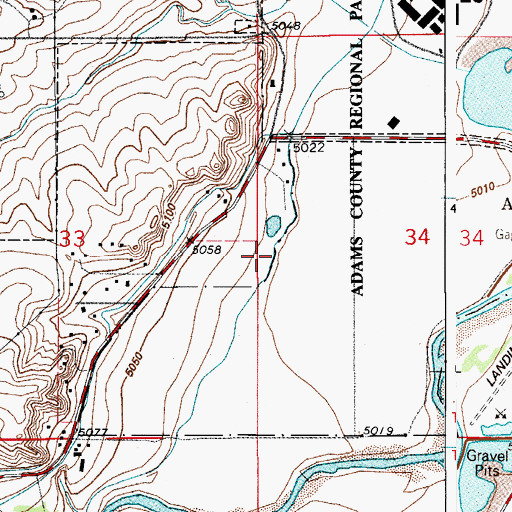 Topographic Map of Henderson, CO