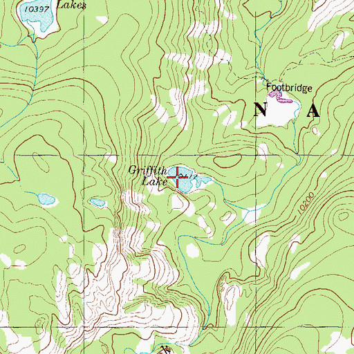 Topographic Map of Griffith Lake, CO