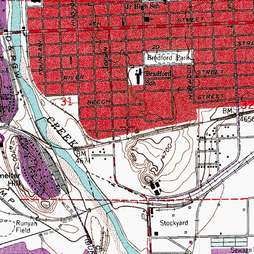 Topographic Map of Jacob Fowlers Lookout, CO