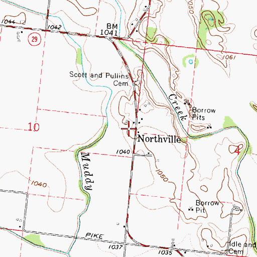 Topographic Map of Northville Post Office (historical), OH
