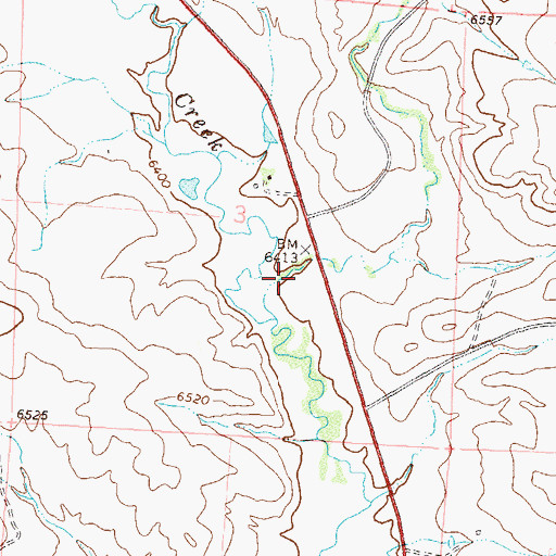 Topographic Map of Cottonwood Creek, CO