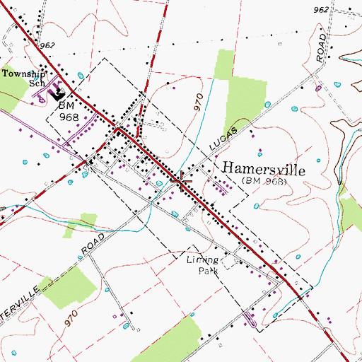 Topographic Map of Hagenbaugh Post Office (historical), OH