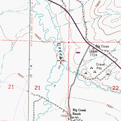 Topographic Map of Spring Creek, WY