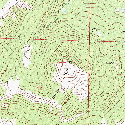 Topographic Map of Little Emerson Peak, CO