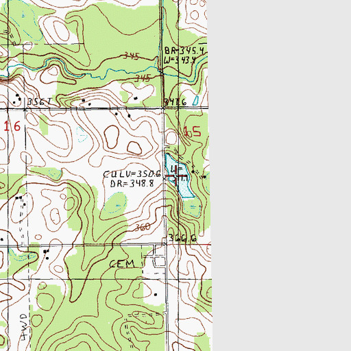 Topographic Map of Marl Bed Lake, MI