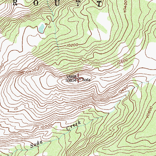 Topographic Map of Soda Mountain, CO