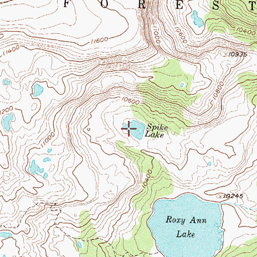 Topographic Map of Spike Lake, CO